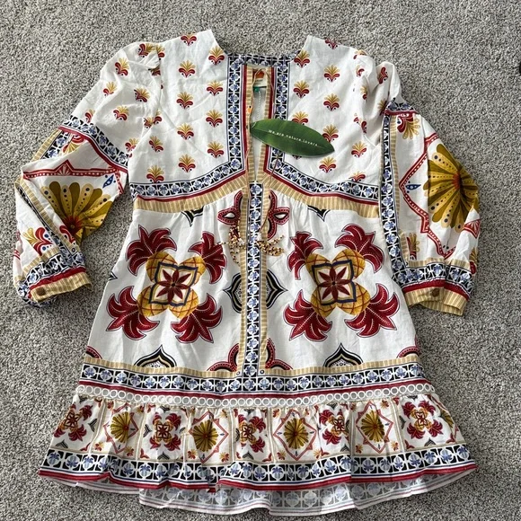 FARM Rio White Dress with Red and Yellow Floral Accents - Picture 6 of 6